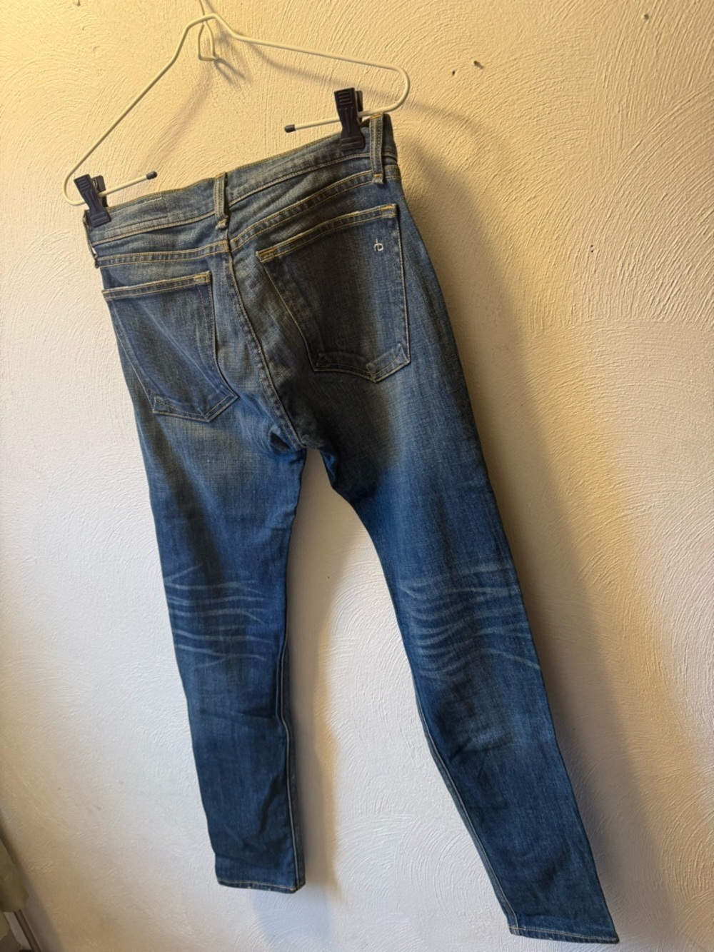 Rag & Bone The Dre Jeans Size 25 Medium Wash Low Rise Designer Denim Minimalist - Picture 4 of 6